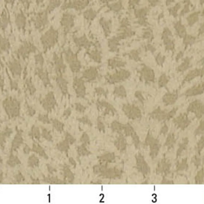 Cream Taupe Beige Cheetah Animal Print   Texture Microfiber Machine Washable Stain Resistant Upholstery Fabric — Scale in inches