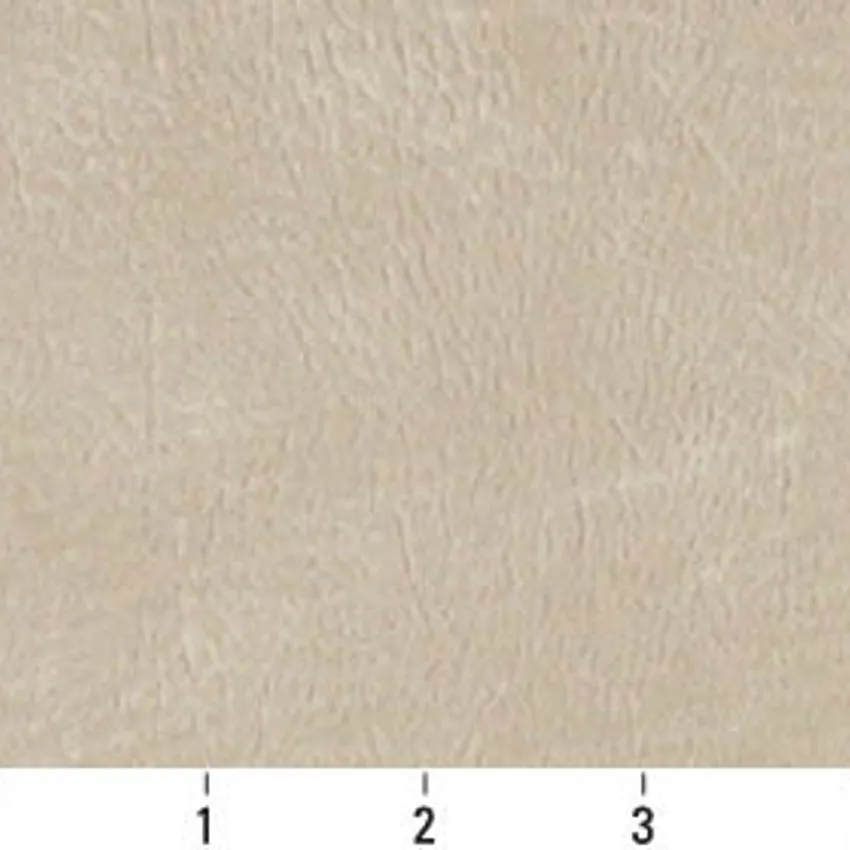 Off-White Cream  Animal Hide Texture Microfiber Machine Washable Stain Resistant Upholstery Fabric — Scale in inches