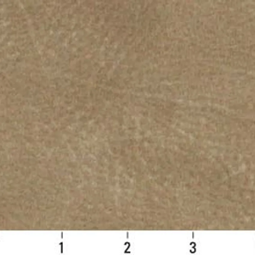 Almond Beige  Animal Hide Texture Microfiber Machine Washable Stain Resistant Upholstery Fabric — Scale in inches