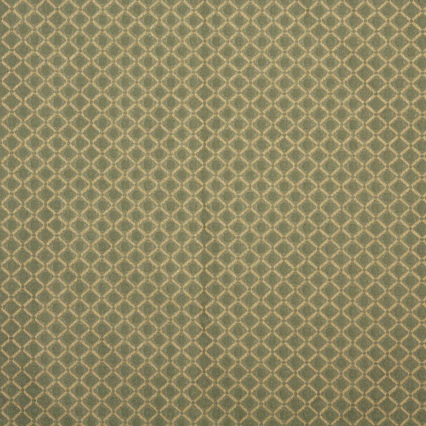Fern Gold and Dark Green Contemporary Damask Upholstery Fabric by the Yard