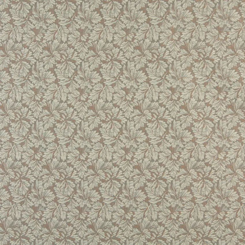 Taupe Beige and Light Green Foliage Damask Upholstery Fabric by the Yard