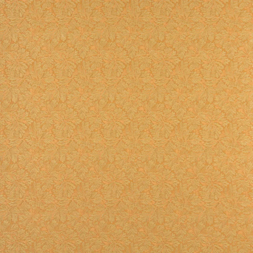 Sunrise Gold Foliage Damask Upholstery Fabric by the Yard