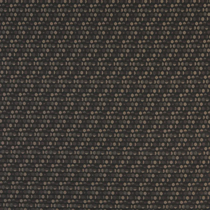 Cocoa Beige and Black Contemporary Damask Upholstery Fabric by the Yard