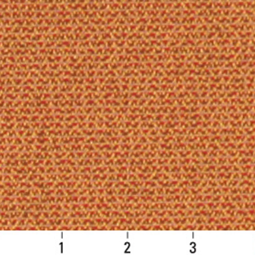Spice Coral and Orange Plain Damask Upholstery Fabric by the Yard — Scale in inches