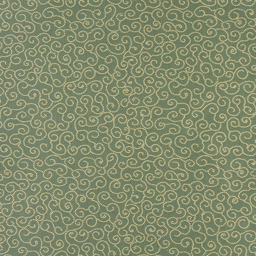 Ivy Gold and Light Green Contemporary Damask Upholstery Fabric by the Yard