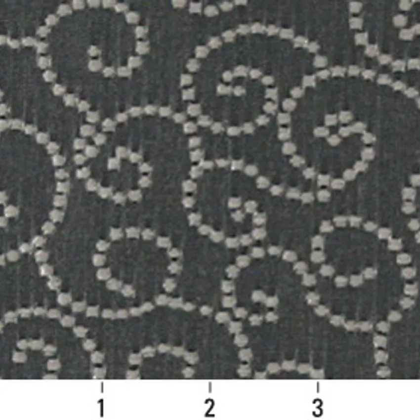 Sterling Light Green Contemporary Damask Upholstery Fabric by the Yard — Scale in inches