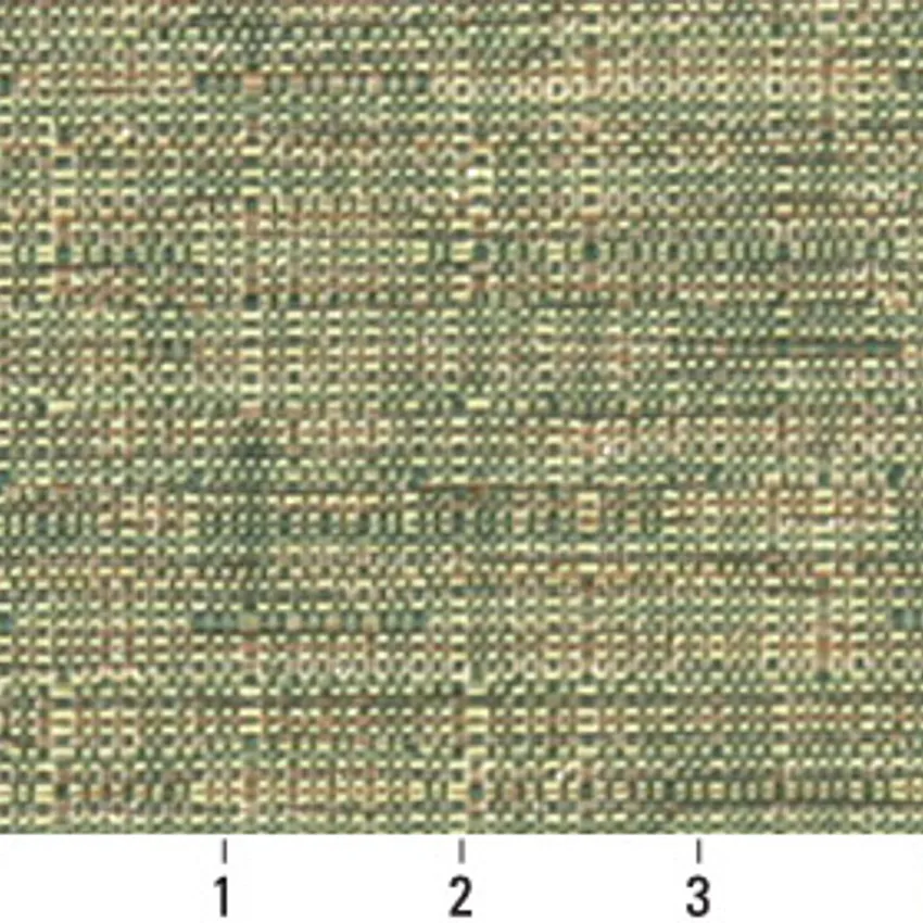 Pesto Beige and Dark Green Plain Damask Upholstery Fabric by the Yard — Scale in inches