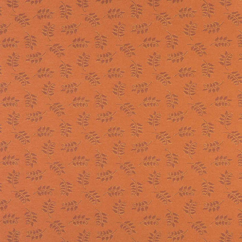 Coral Foliage Damask Upholstery Fabric by the Yard
