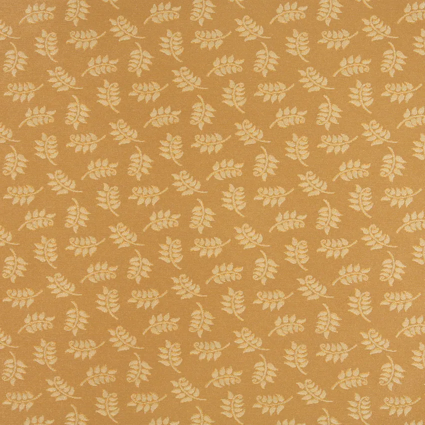 Saffron Gold Foliage Damask Upholstery Fabric by the Yard