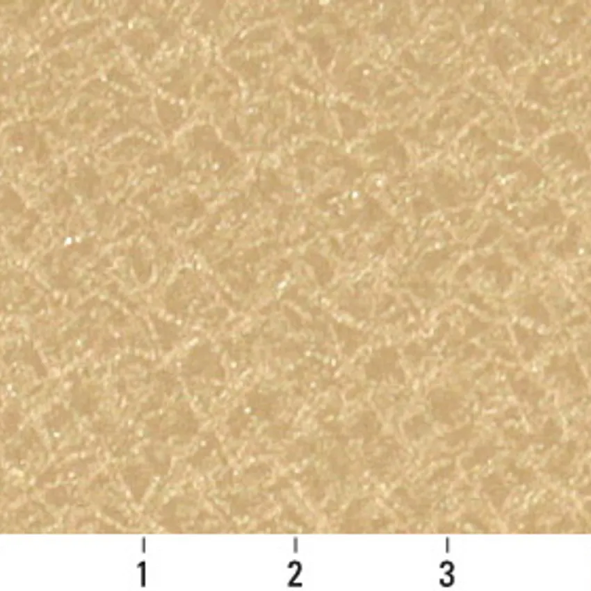 Antique Beige and Gold Contemporary Damask Upholstery Fabric by the Yard — Scale in inches