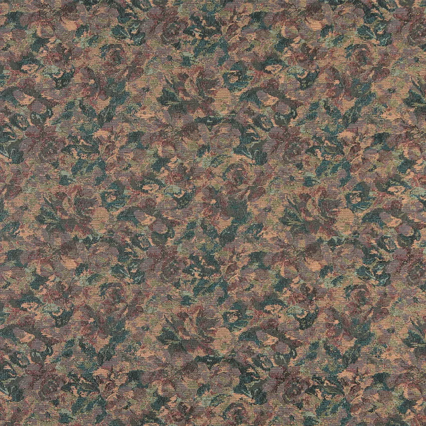 Rembrandt Aqua and Coral Contemporary Damask Upholstery Fabric by the Yard