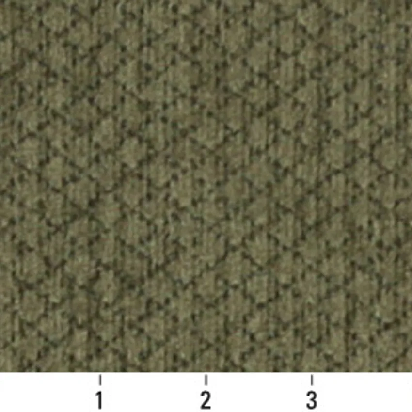 Fern Dark Green Small Scale Chenille Upholstery Fabric — Scale in inches