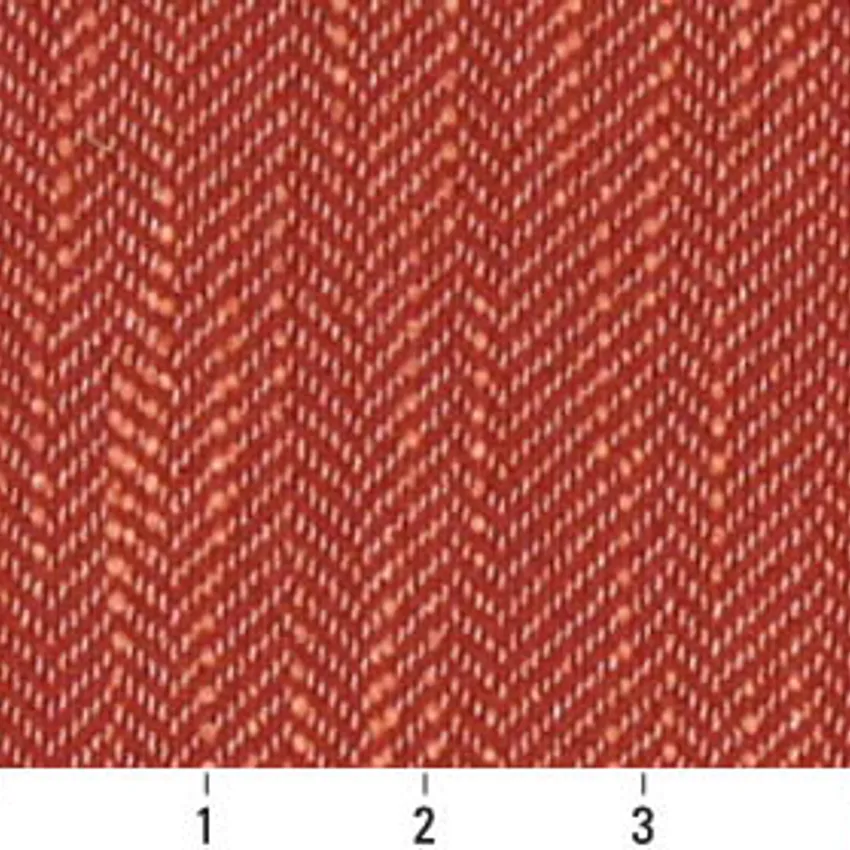 Salsa Coral Contemporary Damask Upholstery Fabric by the Yard — Scale in inches