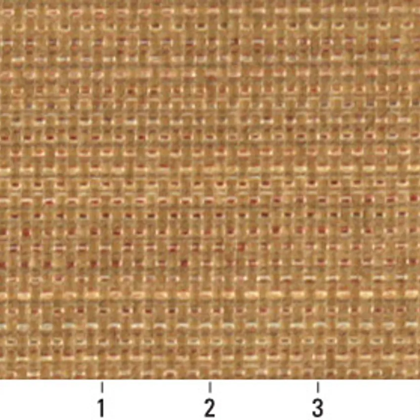 Beige and Brown Plain Chenille Upholstery Fabric — Scale in inches