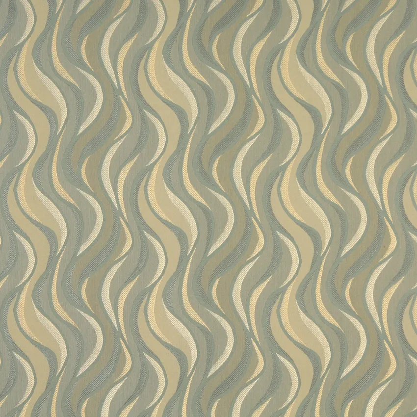 Ash Beige and Gold Damask Woven Abstract Flame Upholstery Fabric