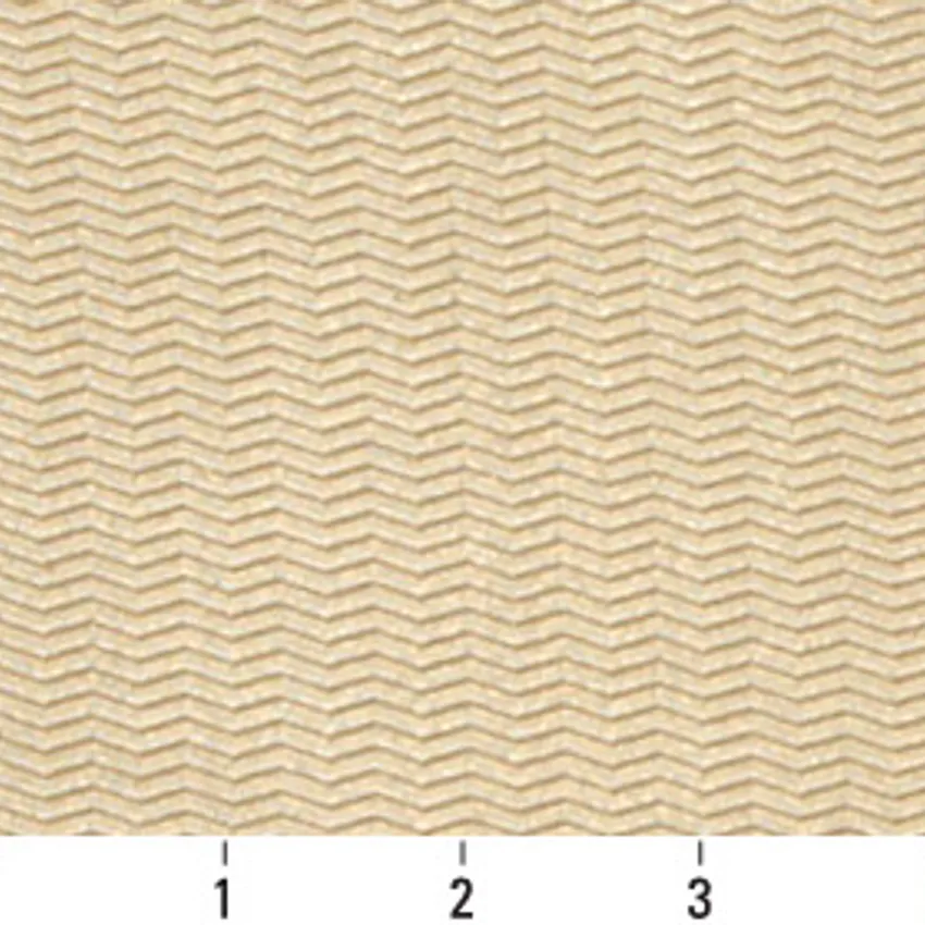 Bamboo Beige and Gold Chevron Damask Upholstery Fabric by the Yard — Scale in inches