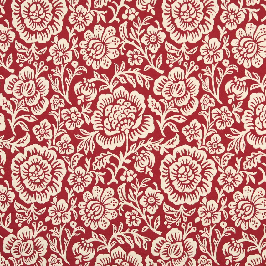 Burgundy and White Contemporary Brocade Upholstery Fabric by the Yard