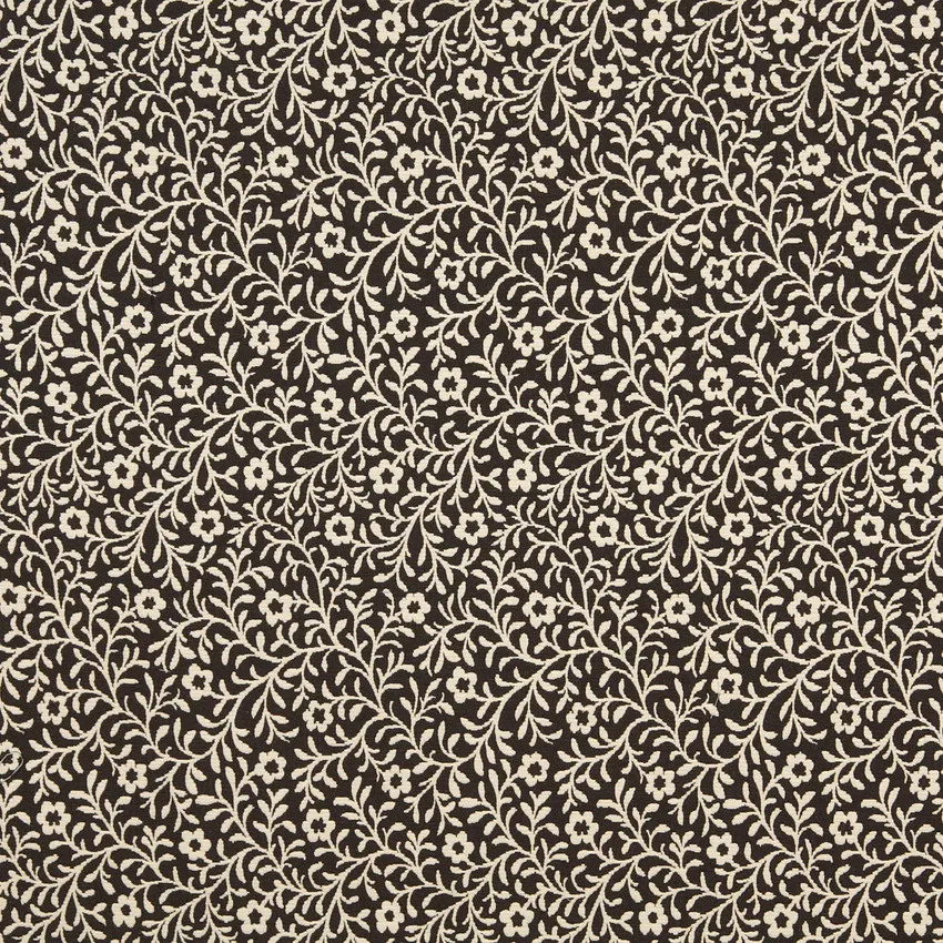 Beige and Brown Country Brocade Upholstery Fabric by the Yard