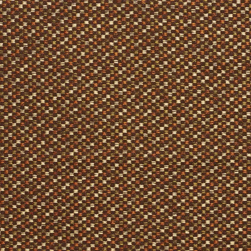 Coral and Brown Beige Contemporary Damask Tweed Upholstery Fabric
