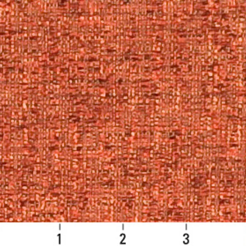 Red Coral Plain Heavy Canvas Texture Damask Upholstery Fabric — Scale in inches