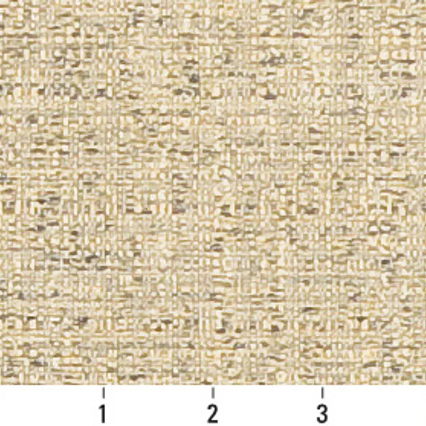 Champagne Off White Plain Heavy Canvas Texture Damask Upholstery Fabric — Scale in inches