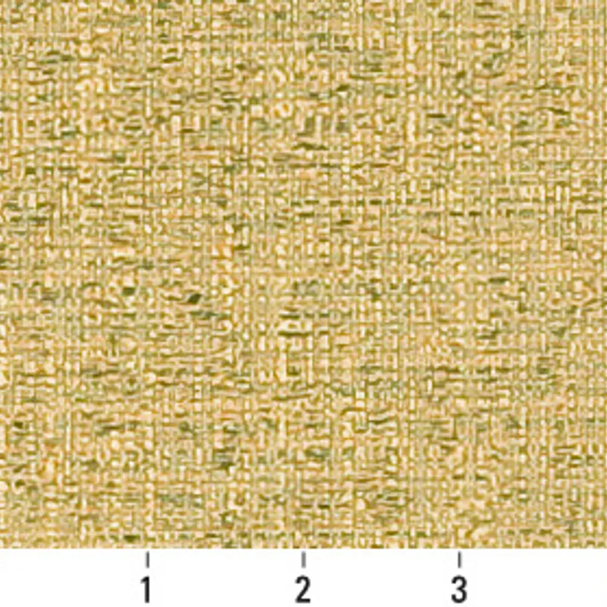 Yellow Gold and Light Green Heavy Canvas Texture Damask Upholstery Fabric — Scale in inches