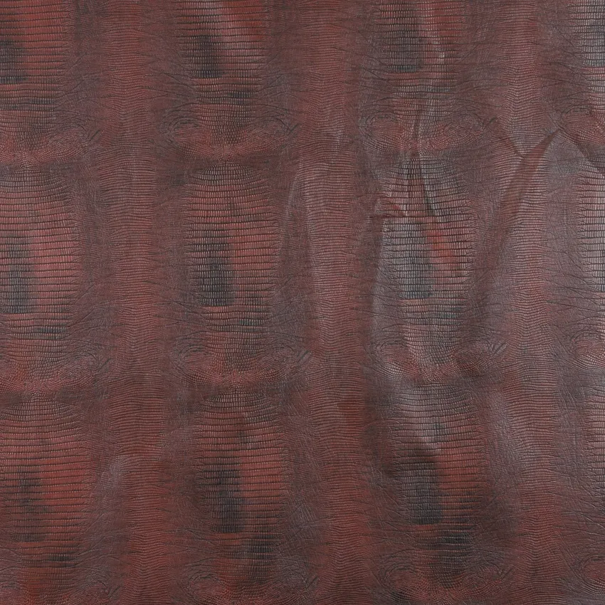Amber Brown and Burgundy Animal Print Automotive Vinyl Upholstery Fabric by the Yard