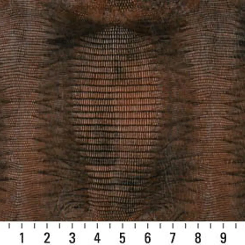 Briarwood Brown Animal Print Automotive Vinyl Upholstery Fabric by the Yard — Scale in inches