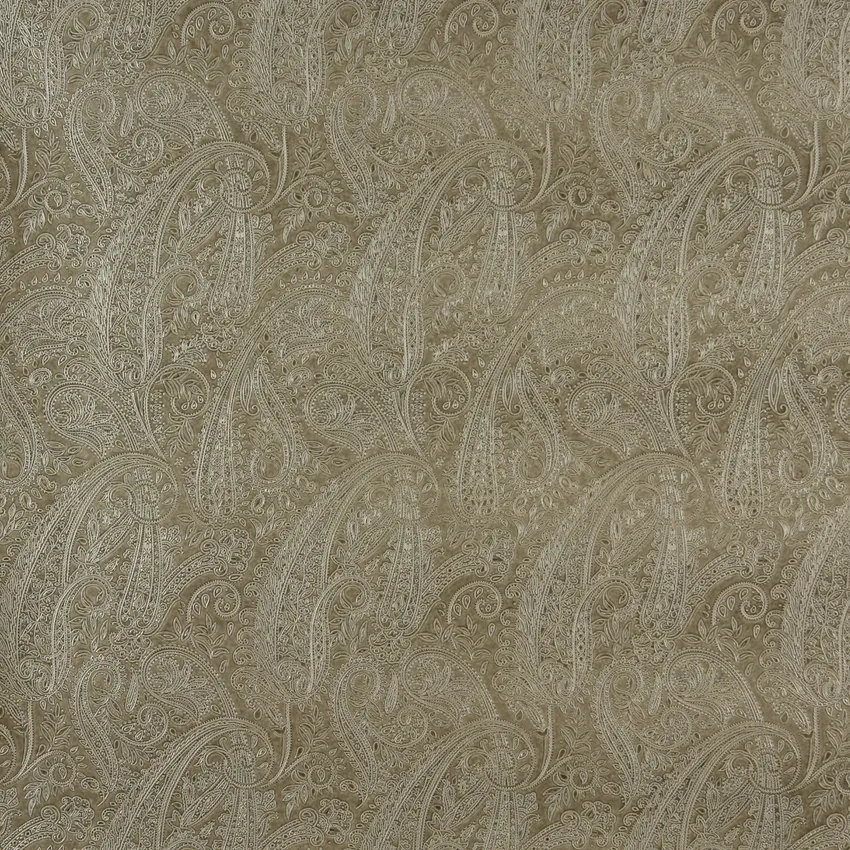 Linen Light Green Paisley Leather Looks Upholstery Fabric by the Yard