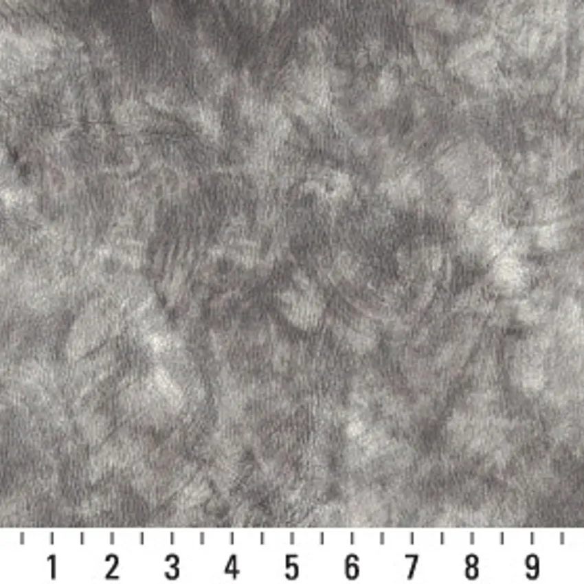 Fog Gray Contemporary Leather Grain Upholstery Fabric by the Yard — Scale in inches