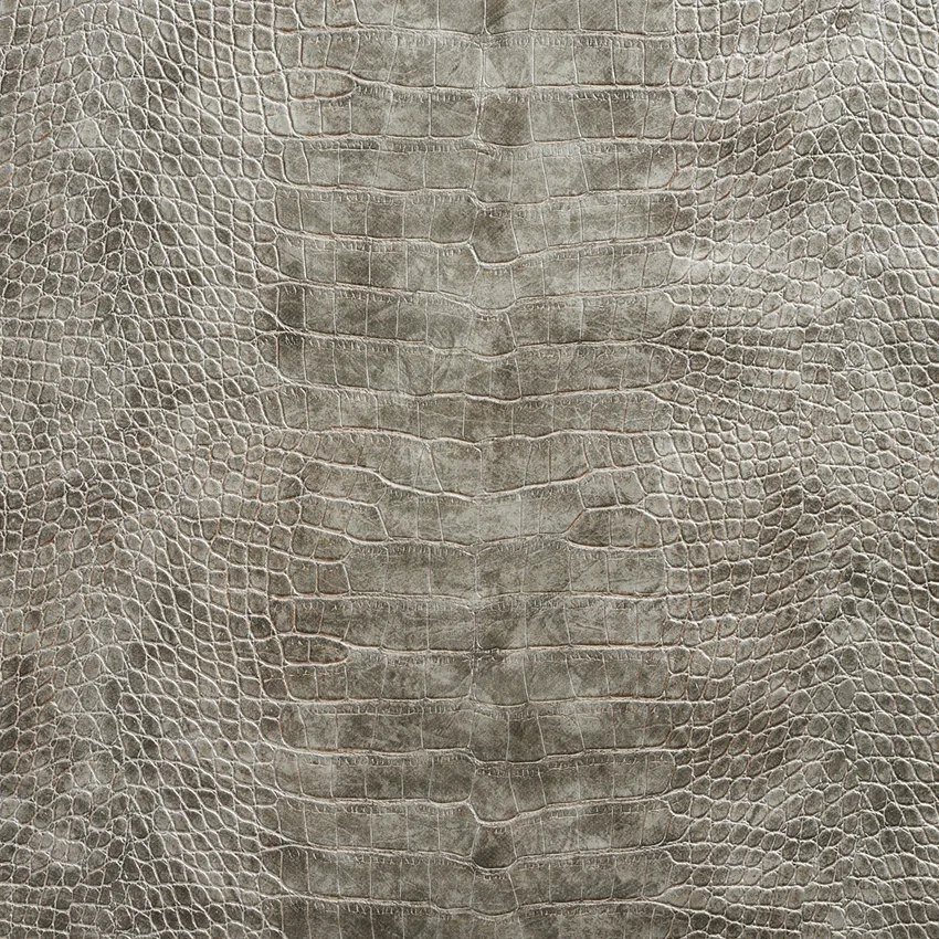 Chrome Gray Reptile Skin Texture Vinyl Upholstery Fabric