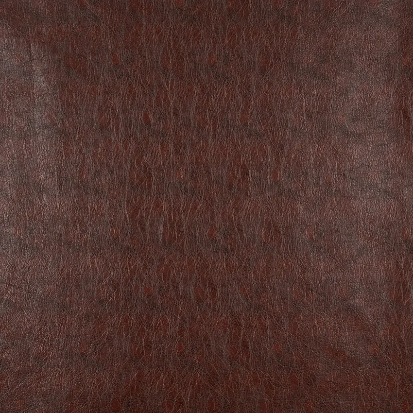 Sienna Brown and Burgundy Decorative Leather Grain Upholstery Fabric by the Yard