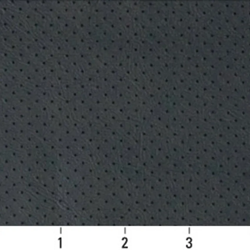 Jet Black Small Scale Pore Texture Vinyl Upholstery Fabric — Scale in inches