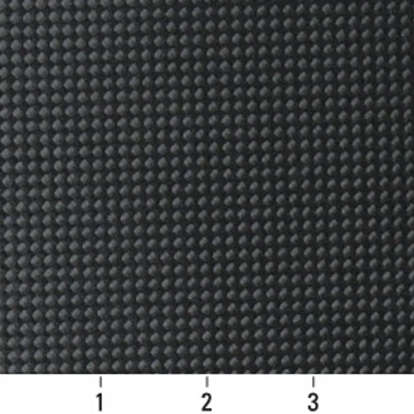 Onyx Black Dotted Metallic Vinyl Upholstery Fabric — Scale in inches