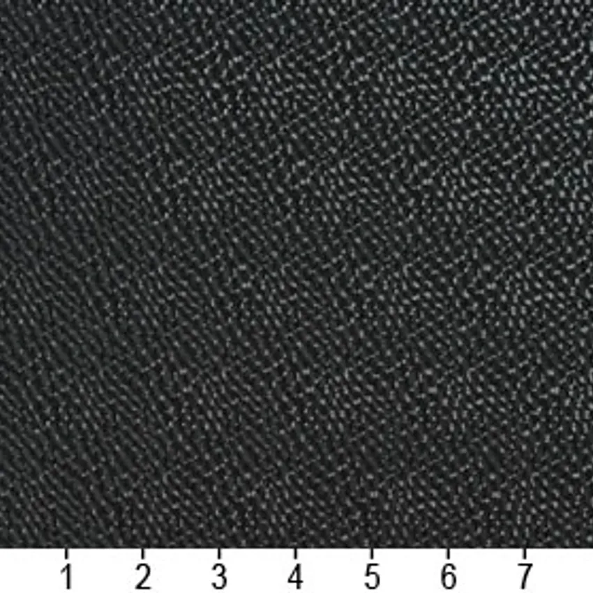 Jet Black Metallic Vinyl Upholstery Fabric — Scale in inches