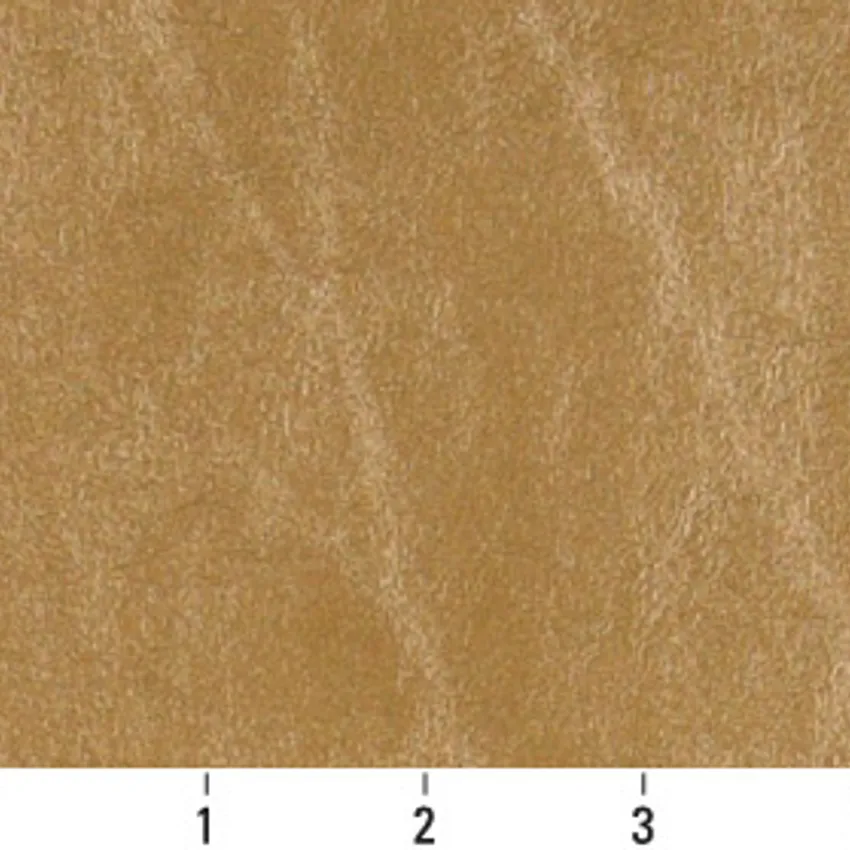 Gold Metallic Shine Leather Texture Vinyl Upholstery Fabric — Scale in inches
