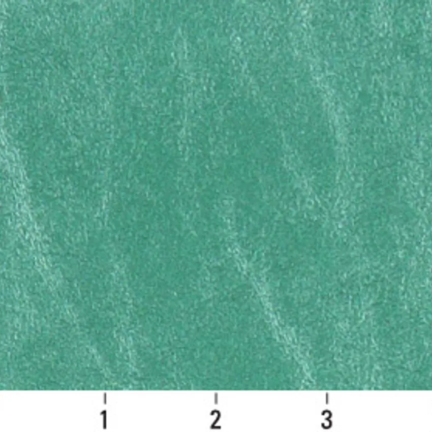 Emerald Light Green Metallic Shine Leather Texture Vinyl Upholstery Fabric — Scale in inches