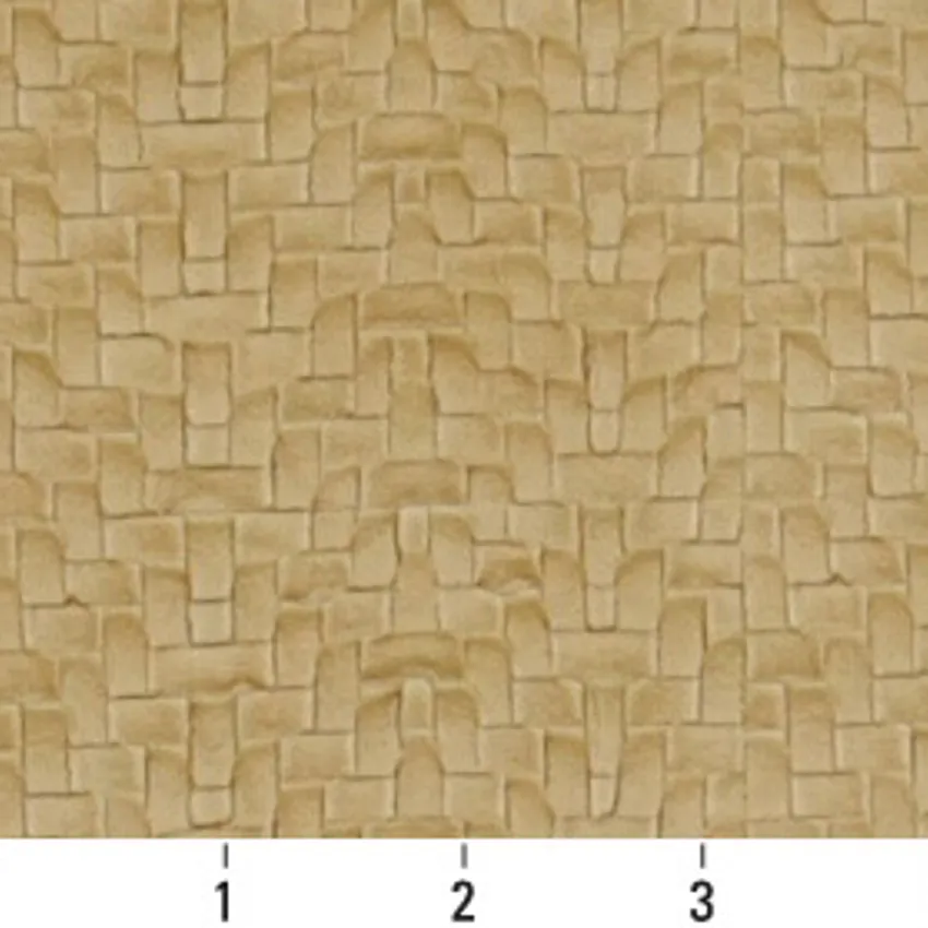 Bamboo Beige Decorative Upholstery Fabric by the Yard — Scale in inches