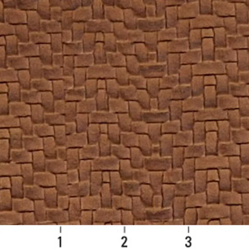 Tan Beige and Brown Decorative Upholstery Fabric by the Yard — Scale in inches