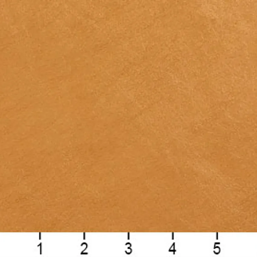 Sunflower Yellow Gold Light Leather Texture Vinyl Upholstery Fabric — Scale in inches