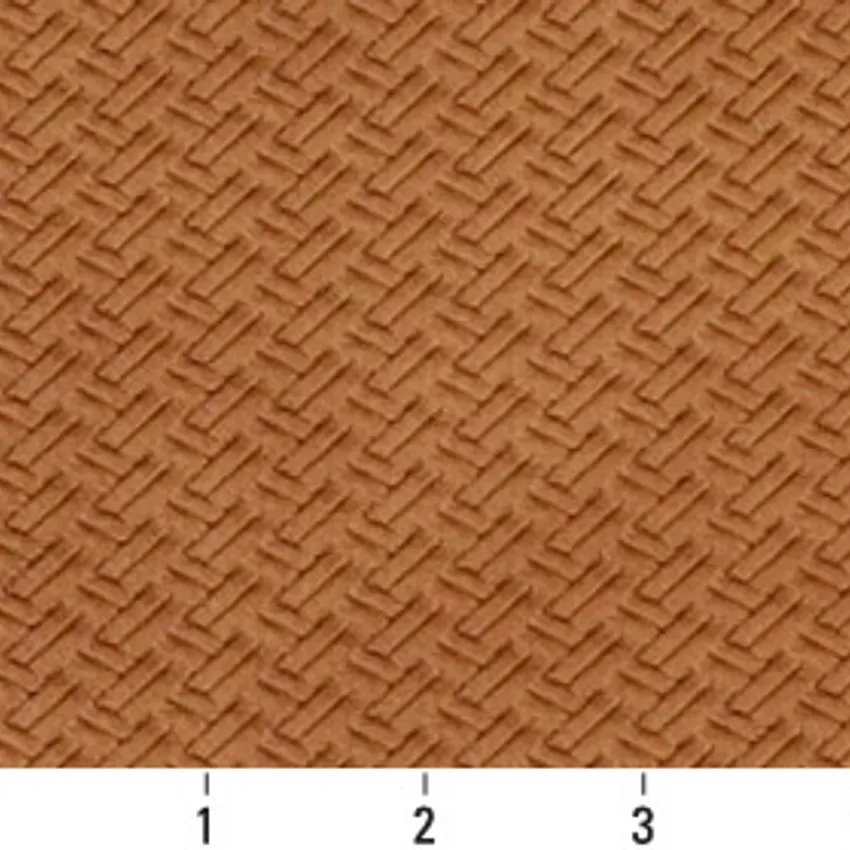 Camel Beige and Brown Decorative Automotive Vinyl Upholstery Fabric by the Yard — Scale in inches