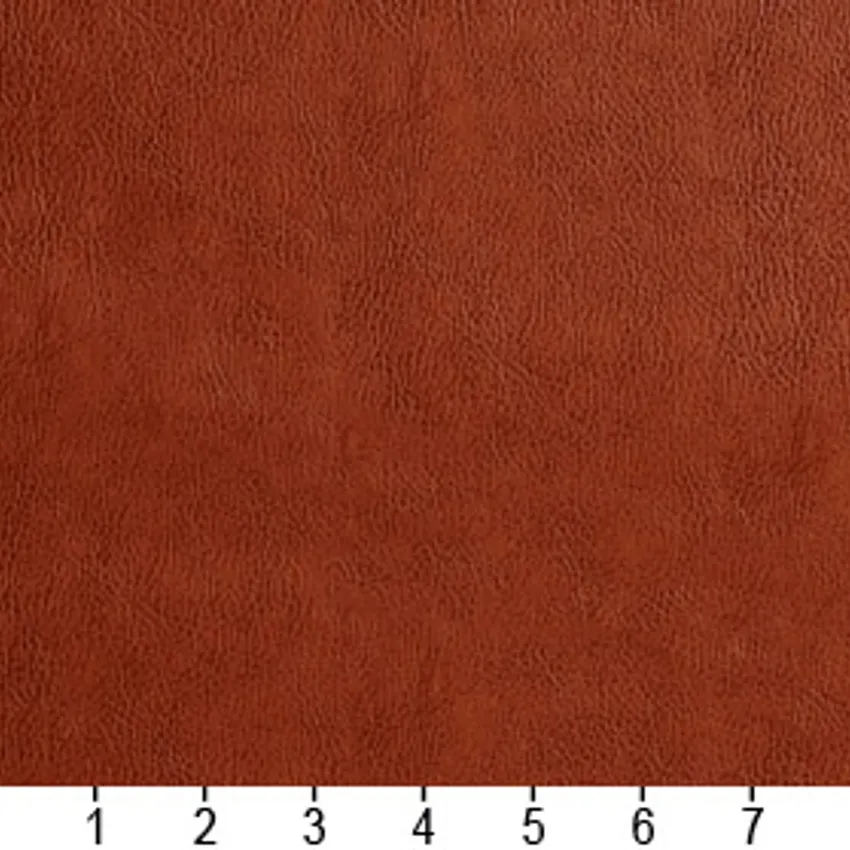 Saddle Brown Light Leather Texture Vinyl Upholstery Fabric — Scale in inches