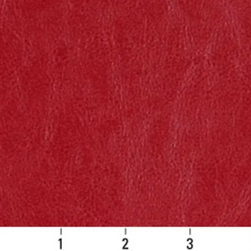 Crimson  Plain Leather Looks Upholstery Fabric by the Yard — Scale in inches
