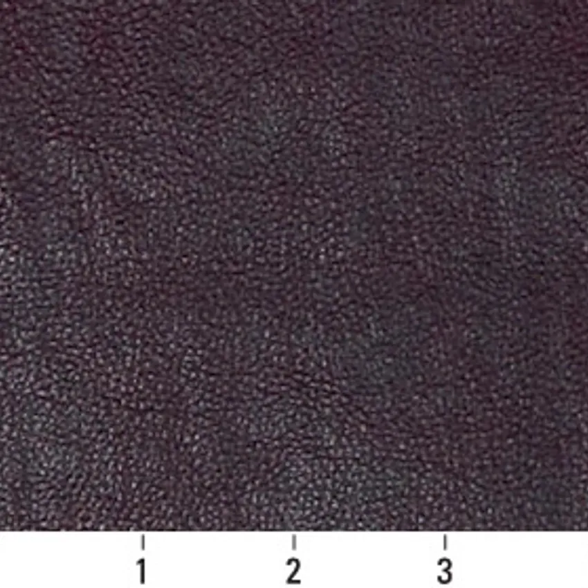 Maroon Burgundy Plain Leather Grain Upholstery Fabric by the Yard — Scale in inches