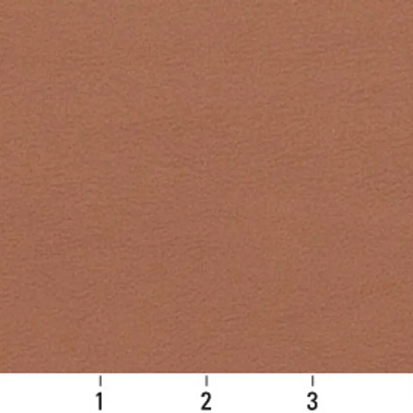 Coffee Brown Plain Light Leather Texture Vynil Upholstery Fabric — Scale in inches