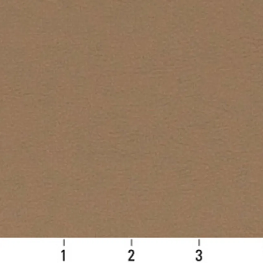 Driftwood Beige and Brown Plain Light Leather Texture Vynil Upholstery Fabric — Scale in inches