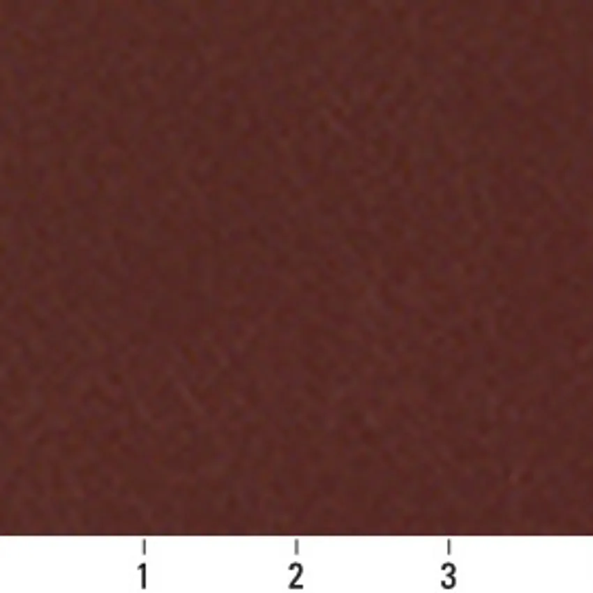 Burgundy Dark Red Plain Light Leather Texture Vynil Upholstery Fabric — Scale in inches