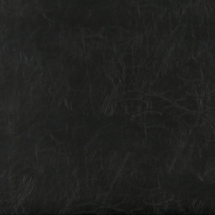 Black Distressed Leather Hide Look Soft Vinyl Upholstery Fabric