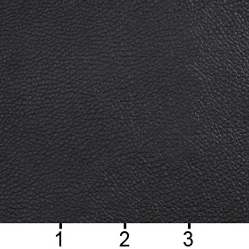Ebony Black Plain Decorative Automotive Light Animal Hide Texture Vinyl Upholstery Fabric — Scale in inches