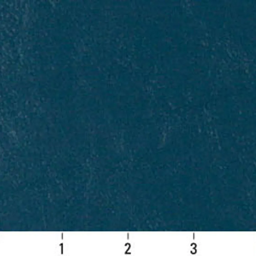 Marine Aqua Blue Solid Leather Hide Grain Indoor Outdoor Vinyl Upholstery Fabric — Scale in inches